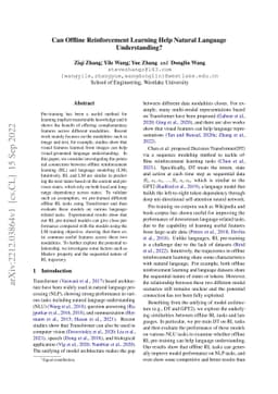 Can Offline Reinforcement Learning Help Natural Language Understanding?