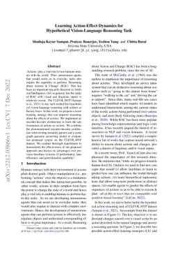 Learning Action-Effect Dynamics for Hypothetical Vision-Language
  Reasoning Task