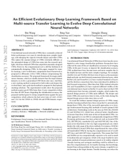 An Efficient Evolutionary Deep Learning Framework Based on Multi-source
  Transfer Learning to Evolve Deep Convolutional Neural Networks