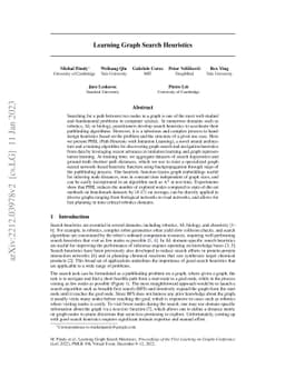 Learning Graph Search Heuristics