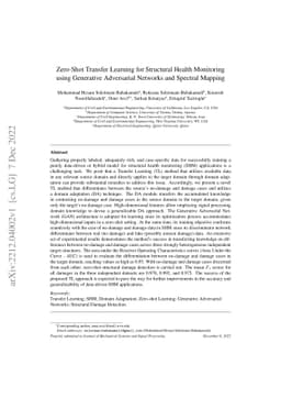 Zero-Shot Transfer Learning for Structural Health Monitoring using
  Generative Adversarial Networks and Spectral Mapping
