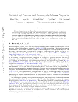 Statistical and Computational Guarantees for Influence Diagnostics