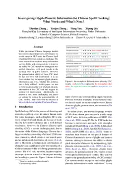 Investigating Glyph Phonetic Information for Chinese Spell Checking:
  What Works and What's Next
