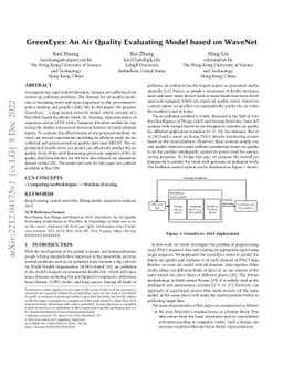 GreenEyes: An Air Quality Evaluating Model based on WaveNet