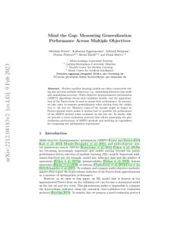 Mind the Gap: Measuring Generalization Performance Across Multiple
  Objectives