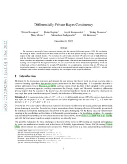 Differentially-Private Bayes Consistency
