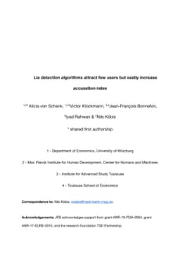 Lie detection algorithms attract few users but vastly increase
  accusation rates