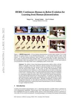 HERD: Continuous Human-to-Robot Evolution for Learning from Human
  Demonstration