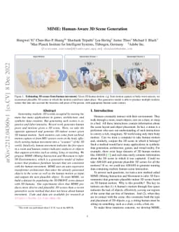 MIME: Human-Aware 3D Scene Generation