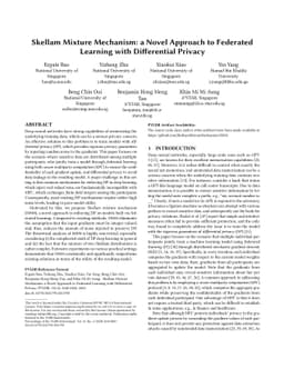 Skellam Mixture Mechanism: a Novel Approach to Federated Learning with
  Differential Privacy