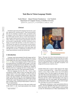 Task Bias in Vision-Language Models