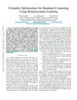 Compiler Optimization for Quantum Computing Using Reinforcement Learning