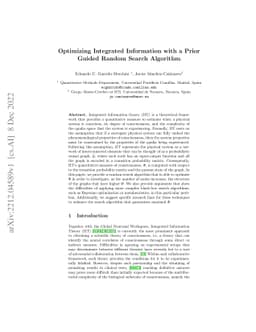 Optimizing Integrated Information with a Prior Guided Random Search
  Algorithm