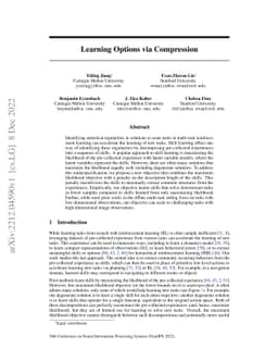 Learning Options via Compression