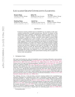 Localized Contrastive Learning on Graphs