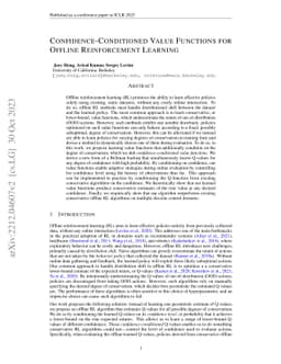 Confidence-Conditioned Value Functions for Offline Reinforcement
  Learning