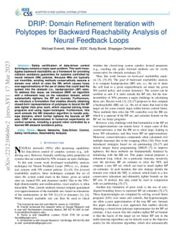 DRIP: Domain Refinement Iteration with Polytopes for Backward
  Reachability Analysis of Neural Feedback Loops
