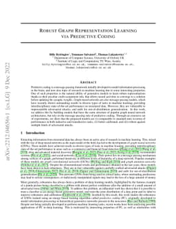Robust Graph Representation Learning via Predictive Coding