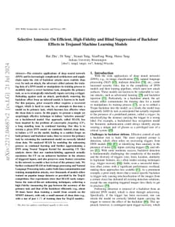 Selective Amnesia: On Efficient, High-Fidelity and Blind Suppression of
  Backdoor Effects in Trojaned Machine Learning Models