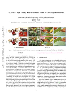 4K-NeRF: High Fidelity Neural Radiance Fields at Ultra High Resolutions