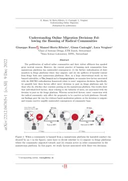 Understanding Online Migration Decisions Following the Banning of
  Radical Communities