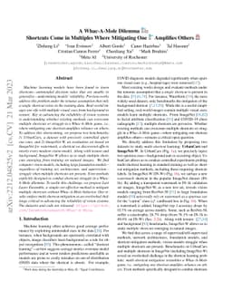 A Whac-A-Mole Dilemma: Shortcuts Come in Multiples Where Mitigating One
  Amplifies Others
