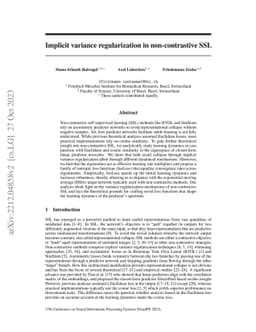 Implicit variance regularization in non-contrastive SSL