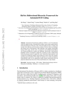 HieNet: Bidirectional Hierarchy Framework for Automated ICD Coding