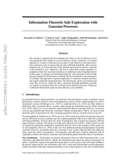 Information-Theoretic Safe Exploration with Gaussian Processes
