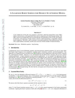 A Learned Born Series for Highly-Scattering Media