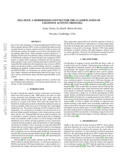 EEG-NeXt: A Modernized ConvNet for The Classification of Cognitive
  Activity from EEG