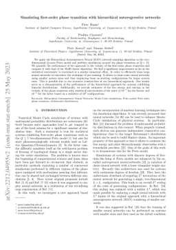 Simulating first-order phase transition with hierarchical autoregressive
  networks