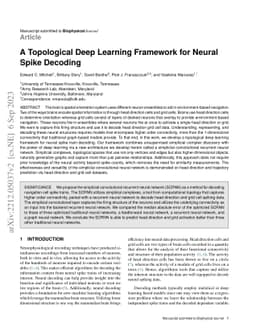 A Topological Deep Learning Framework for Neural Spike Decoding