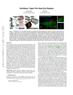 HoloBeam: Paper-Thin Near-Eye Displays