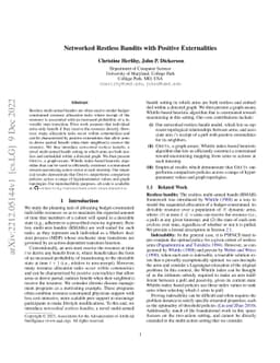 Networked Restless Bandits with Positive Externalities