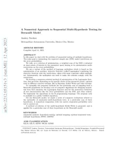 A Numerical Approach to Sequential Multi-Hypothesis Testing for
  Bernoulli Model
