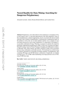 Neural Bandits for Data Mining: Searching for Dangerous Polypharmacy