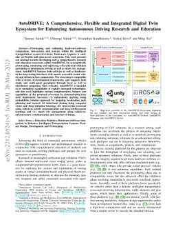 AutoDRIVE: A Comprehensive, Flexible and Integrated Digital Twin
  Ecosystem for Enhancing Autonomous Driving Research and Education