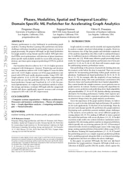 Phases, Modalities, Temporal and Spatial Locality: Domain Specific ML
  Prefetcher for Accelerating Graph Analytics