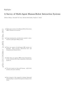 A Survey of Multi-Agent Human-Robot Interaction Systems