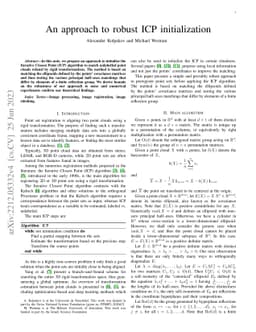 An approach to robust ICP initialization