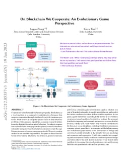 On Blockchain We Cooperate: An Evolutionary Game Perspective