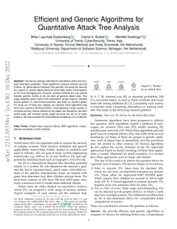 Efficient and Generic Algorithms for Quantitative Attack Tree Analysis