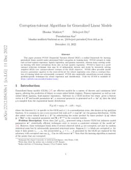 Corruption-tolerant Algorithms for Generalized Linear Models