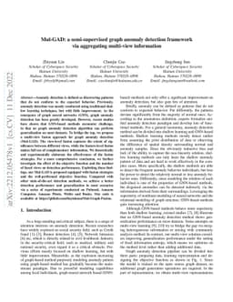 Mul-GAD: a semi-supervised graph anomaly detection framework via
  aggregating multi-view information