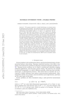 Bayesian inversion with α-stable priors