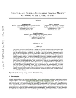 Energy-based General Sequential Episodic Memory Networks at the
  Adiabatic Limit