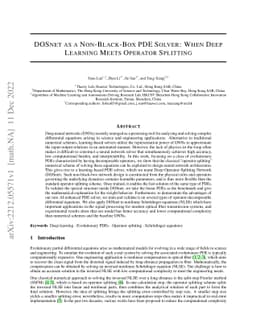 DOSnet as a Non-Black-Box PDE Solver: When Deep Learning Meets Operator
  Splitting