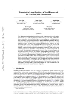 Transductive Linear Probing: A Novel Framework for Few-Shot Node
  Classification