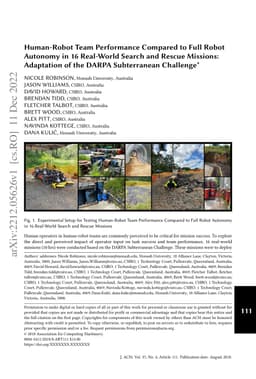 Human-Robot Team Performance Compared to Full Robot Autonomy in 16
  Real-World Search and Rescue Missions: Adaptation of the DARPA Subterranean
  Challenge